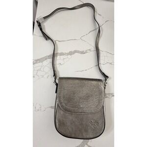 Patricia Nash Perrone Crossbody Saddler Bag Boho - Antique Platinum